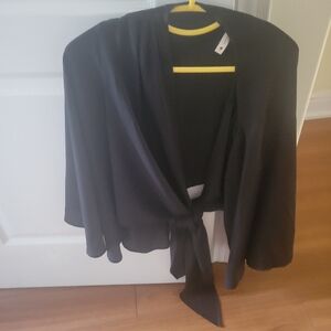 Crop top, black, size large